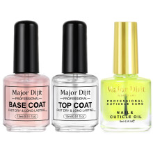 Matte Quick Dry Nail Polish Set with Glossy Finish and Cuticle Hydration Care