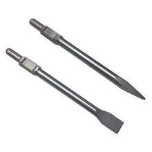 SDS Max Chisel Set 35 x 410 mm Heavy Duty Flat and Pointed Demolition Hammer Chisels for Concrete