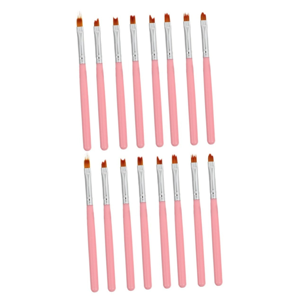 16pcs Nail Art Brush Set and Pen for Precision Painting Salon and Home Manicure