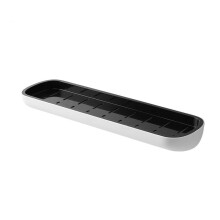 Mensola portaoggetti Poaug in offerta - Mensola per il bagno, non richiede forature, nera, compatibile con il montaggio a parete del bagno.
