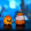 WinysinHalloween Διακοσμήσεις με Φιγούρες Σκελετού Κολοκύθας, Ρητίνη, Στολίδι 3