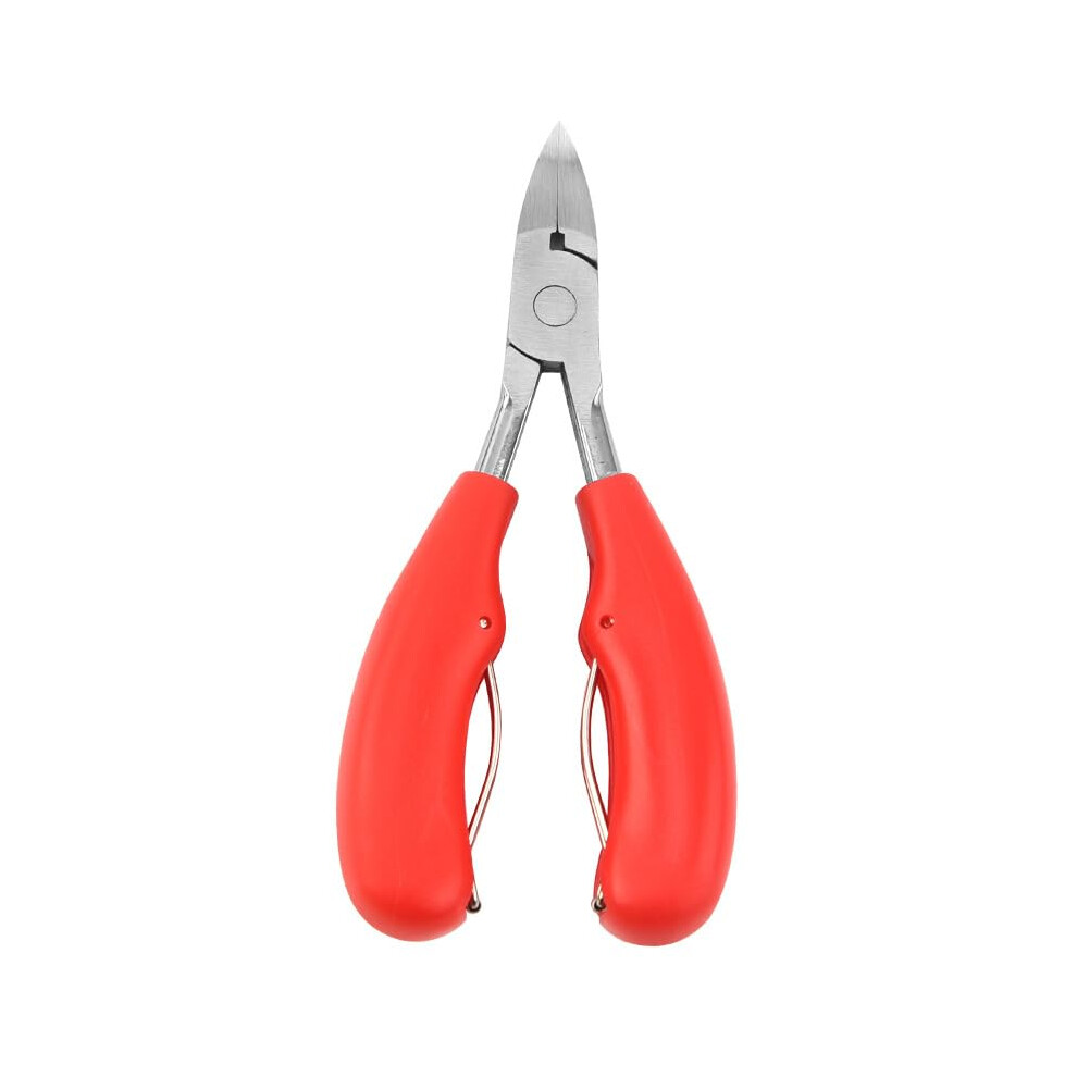 Red Heavy Duty Ingrown Toenail Clippers With Precision Curved Blade And NonâSlip Grip For Seniors