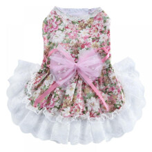 Hund Tutu Klänning Kjol Tyg, Rosett Spets Födelsedagsklänning för Sommar Hund Katt Valp Prinsessa Spets Kjol Kläder Outfit för Flicka