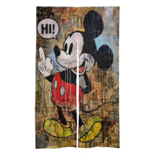Cortina de porta Mickey Mouse, 86 x 145 cm, cortina blackout, divisória de ambientes para decoração de casa, quarto e cozinha (2 painéis)