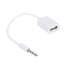 ckepdyeh Cavo convertitore da jack audio AUX maschio da 3,5 mm a USB 2.0 femmina per auto MP3