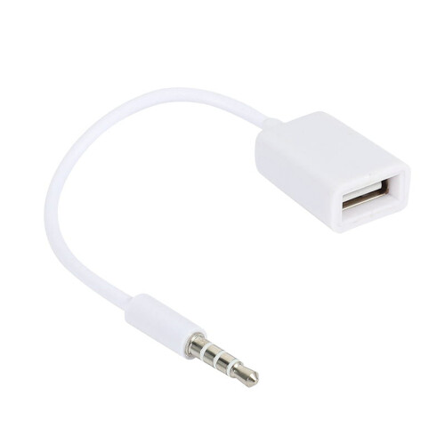 ckepdyeh 3.5mm αρσενικό βύσμα AUX ήχου σε USB2.0 θηλυκό μετατροπέα καλωδίου αυτοκινήτου MP3