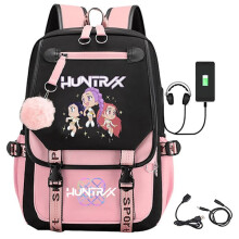 K-Pop Demon Hunters Anime Rugzak Leuke Cartoon Tas voor Studenten roze [JSR] pink10
