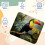 Mousepad quadrado de 21 x 25 cm (8,3 x 9,8 polegadas), com estampa de tucano, ideal para jogos em laptops, com borda costurada e base de borracha 3