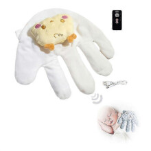 Chupeta elétrica para acalmar bebês, brinquedo fofo para a mãozinha do recém-nascido, almofada de mão em formato de dragão.