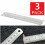 Conjunto de 3 réguas retas de metal inoxidável com escala dupla face, 15 cm (6 polegadas) 2