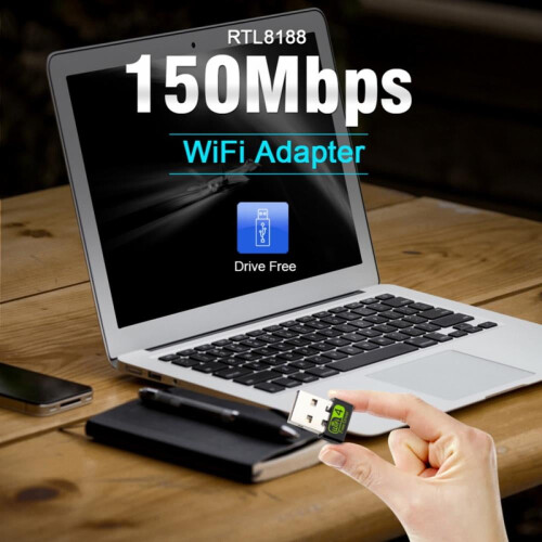 Προσαρμογέας USB WiFi για υπολογιστή, ασύρματο dongle δικτύου συμβατό με Windows 10/7/8/8.1/XP, Mac 1