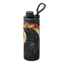 Mystical Raven en Full Sports Geïsoleerde Waterfles Roestvrijstalen Draagbare Beker Outdoor Waterfles Modieus Reis Fitness Student\r\n Eén Maat.