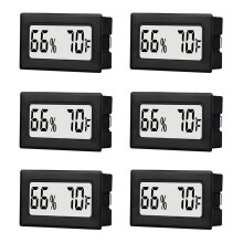 Mini digitale thermohygrometer voor binnen, zwart