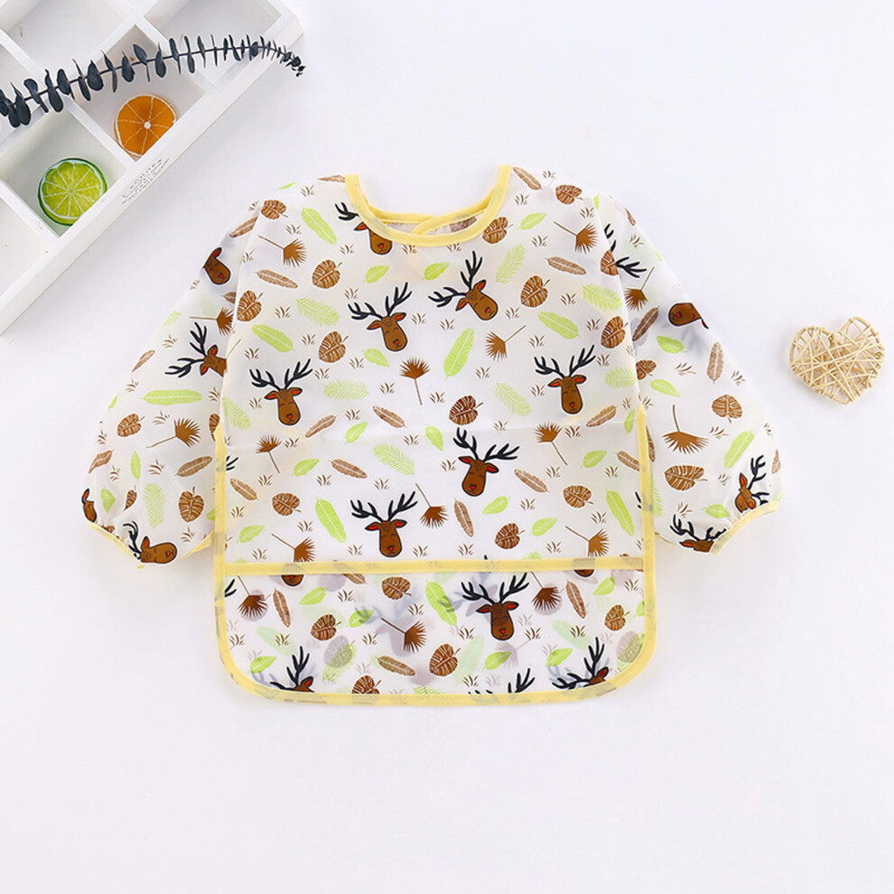 Herrnalise Newborn Toddler Baby Fashion Cute Cartoon Pattern Water Proof Smock Bib Saliva Towel