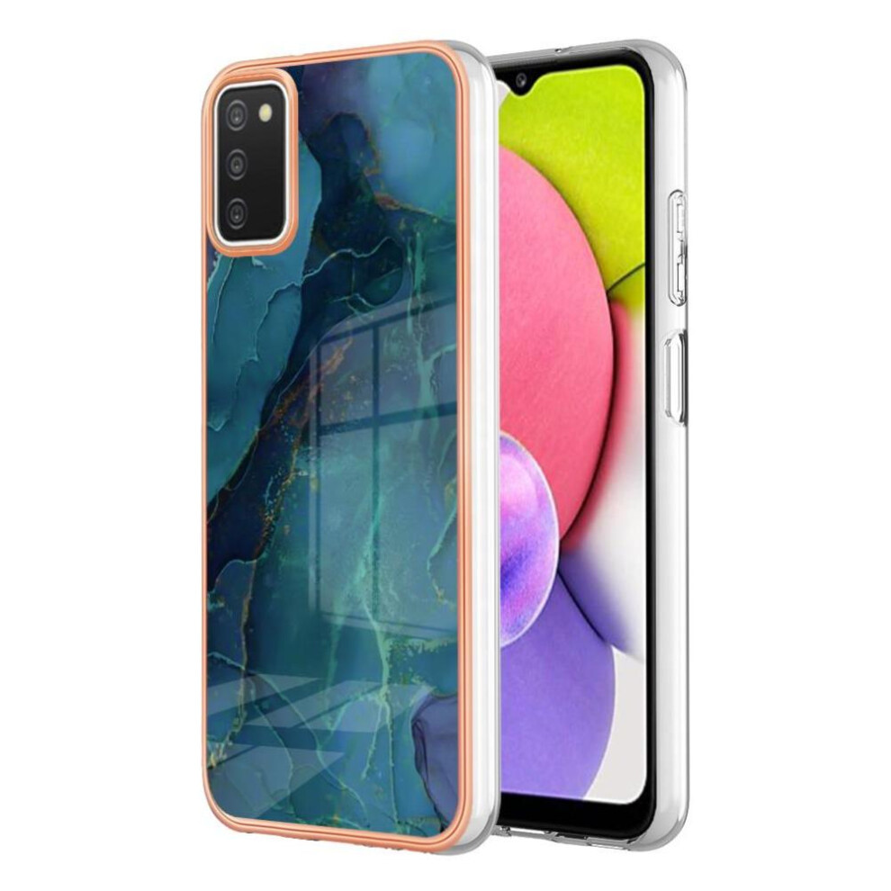 Compatible With Samsung Galaxy A03s Case Marble Shockproof Tpu Silicone Bumper 9191629098255