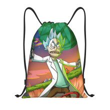 Rick and Morty Classic Drawstring Bag, opvouwbaar, sporttas, fitnesstas, unisex, strandtas, sporttas, reistas, middelgroot