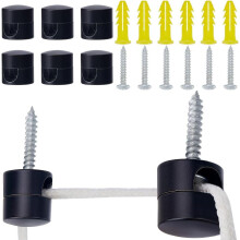 8er-Set Deckenhaken, kompatibel mit Leuchten, Kronleuchtern, Hängelampen, schwarze Aluminium-Haken für hohe Belastbarkeit (DIY)