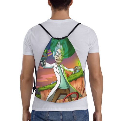 Τσάντα Rick And Morty Classic με κορδόνι, πτυσσόμενη, αθλητική, γυμναστικής, τσάντα με 1