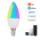 Έξυπνη Λάμπα WiFi 5W E14RGB+W+C LED Κερί, Ρύθμιση φωτισμού μέσω εφαρμογής, Συμβατό με 7