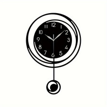 1 phíosa Clog Balla Nua-Aimseartha Ciúin - Uimhreacha Arabacha Íosta, Cumhachtaithe ag Ceallraí, Gan Tic, Éasca le Léamh, don Seomra