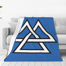Deka Valknut so symbolom vikingského veku, štýlová, roztomilá, super mäkká a teplá chlpatá deka pre všetky ročné obdobia