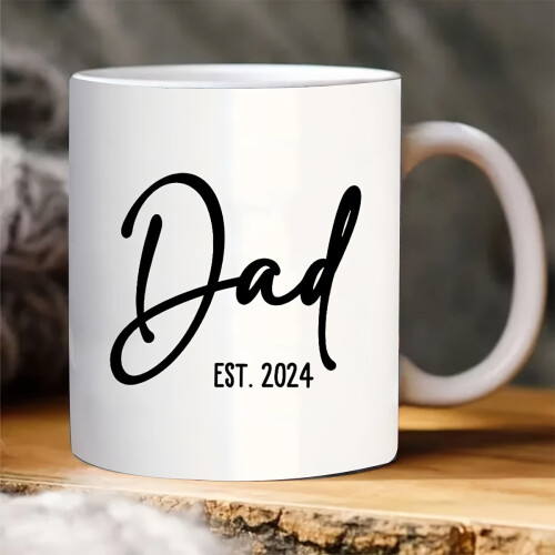 κούπα 11oz, Δώρα για νέους γονείς για ζευγάρια, Συμβατό με Est2024, Δώρο εγκυμοσύνης και 1