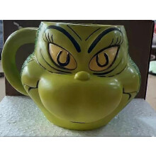 Κεραμική κούπα Dr. Seuss The Grinch, γλυπτή κούπα, φλιτζάνι καφέ για χριστουγεννιάτικο