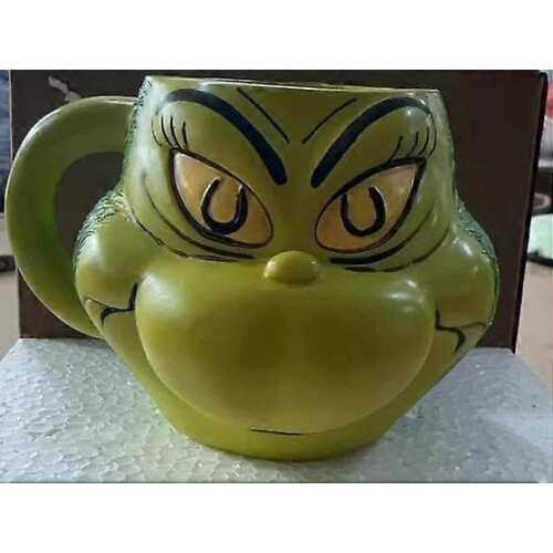 Κεραμική κούπα Dr. Seuss The Grinch, γλυπτή κούπα, φλιτζάνι καφέ για χριστουγεννιάτικο