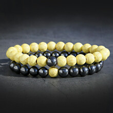 RSAMD2Pcs/Set Couple Love Distance Matching Beaded Bracelets Bangle Women Men Gift-D
