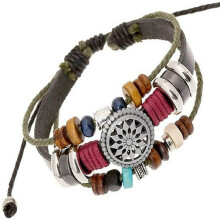 QUTETN Vintage Bohemia Perlearmbånd Flerlags Håndvevde Armbånd Hampsnorer Wrap Armbåndsmykker for Menn og Damer