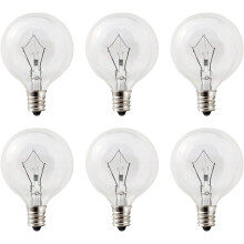 Becuri pentru încălzitor de ceară YZhouD, 25W, soclu G50E12, compatibile cu încălzitoarele Scentsy, becuri globulare transparente G16.5 pentru