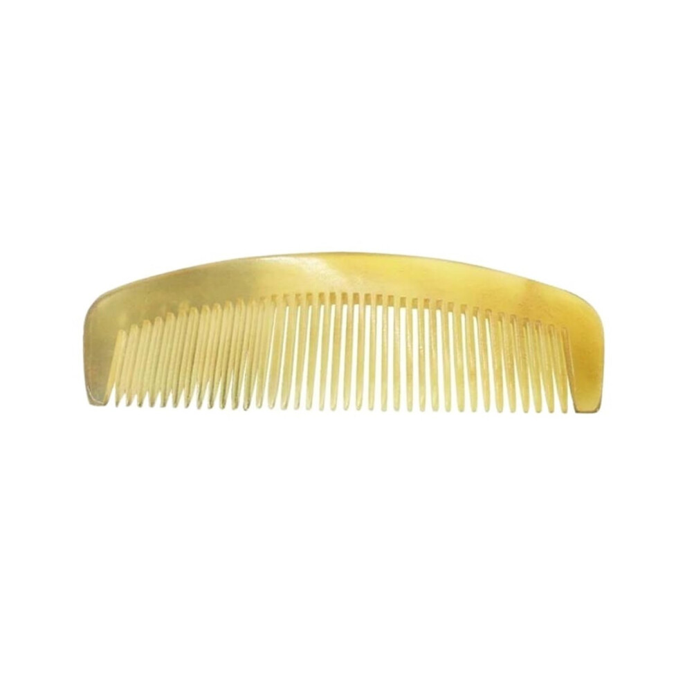 Unisex Natural Horn Travel Hair Comb 9Cm For Gentle Detangling And Smoothing, Compact Wooden Design