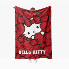 Roztomilá deka Hello Kitty pro ženy a dívky, kawaii super měkká flanelová deka, teplá ručníková deka na gauč, rozkládací pohovku,