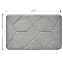 Badematte aus Memory-Schaum, ultraweich, rutschfest und saugfähig, dicker Badteppich für Badezimmerboden, Badewanne und Dusche, 61 x 41 cm
