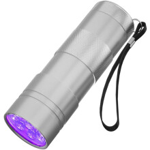 Kit com 2 lanternas UV de 395nm, compatíveis com detecção de urina de animais de estimação, insetos e escorpiões, mini luz negra LED (sem