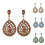 Boho kvinner Rhinestone vanndråpe dingle øredobber festsmykker gave 2