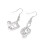 Mode Kvinder Musik Note G-nøgle Rhinestone Dingle Hook Ørering Smykker 4