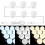 3-color temperature mirror front light USB single bathroom makeup light bulbs, power source: 6 LEDs 1