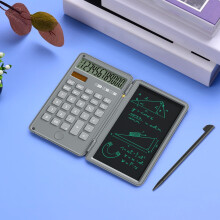 Calcolatrice scientifica con tavoletta grafica, display LCD, alimentazione a batteria e solare, compatibile con scuola, ufficio, artigianato,