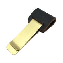 Set di 3 portapenne in pelle con anello in metallo e clip per taccuino da viaggio (colore casuale)