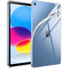 Étui compatible avec iPad 10 (10,9 pouces, modèle 2022, 10e génération), coque souple transparente en TPU, fine et antichoc pour tablette