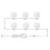 3-color temperature mirror front light USB single bathroom makeup light bulbs, power source: 6 LEDs 2