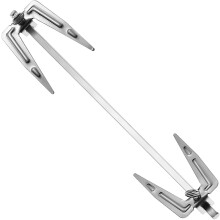 Forchetta per girarrosto in acciaio inox compatibile con friggitrici ad aria e griglie - 25 cm per arrostire pollo, maiale e manzo - per barbecue,