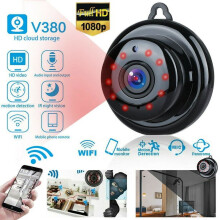 Nightwill Minikamera, 1080P Full HD Trådløst WiFi-kamera med lyd, bevægelsesdetektion, nattesyn, kompatibel med hjemme- og udendørsbrug