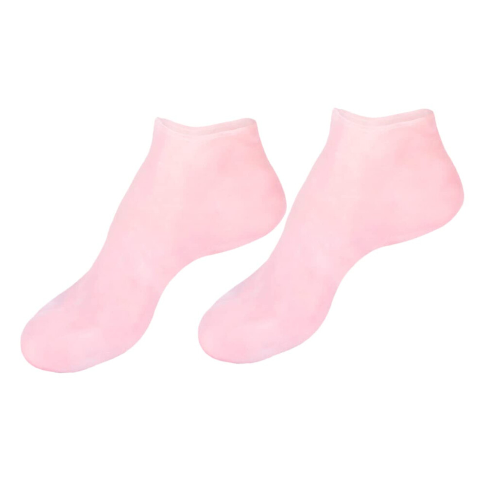 Moisturizing Gel Socks for Dry Cracked Feet with SEBS NonSlip Pads and Breathable Fabric