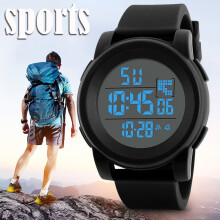 Jacenvly2024Új Óra Elemek Kiárusítása Luxus Férfi Analóg Digitális Katonai Sport LED Karóra Okosóra Fekete