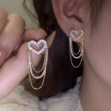 Søte Rhinestone Cat Drop Earrings for Women Korean Long Dusk Zircon Earrings Kitty Animal Fashion Party Earrings Smykker Gave