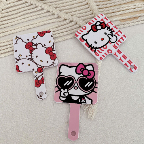 Φορητός καθρέφτης μακιγιάζ Kawaii Cartoon Sanrio Hello Kitty για ταξίδια, εργαλεία ομορφιάς, 1