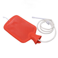 2L Silikon-Enema-Kit mit 5,0 Fuß Schlauch & Durchflusskontrolle - Rot Gesundheitspflege
