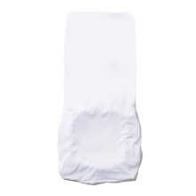 Capa protetora de assento removível em poliéster elástico de cor sólida Chuangji para hotel, refeitório, escritório e festas (modelo branco)
